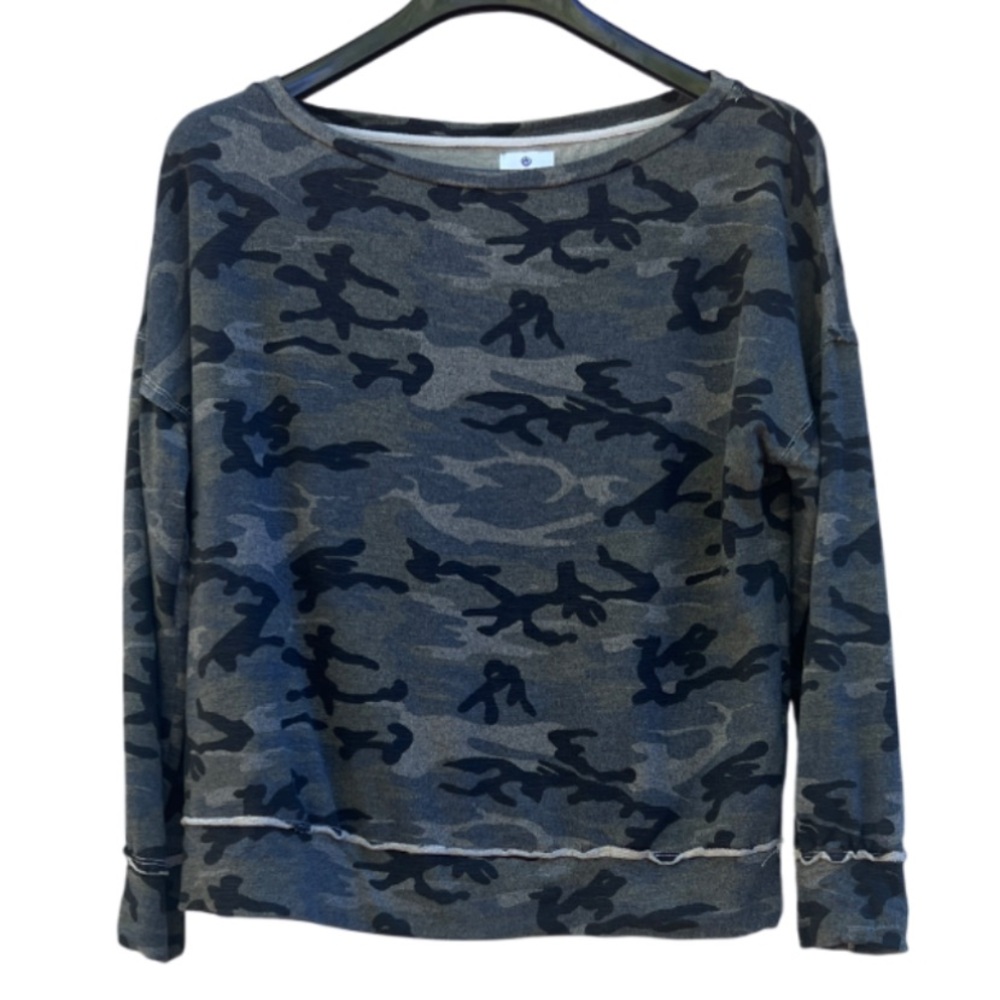 Sundry Off the Shoulder Sweatshirt Long Sleeved Camo Size 1 (US size Small) - Picture 3 of 12